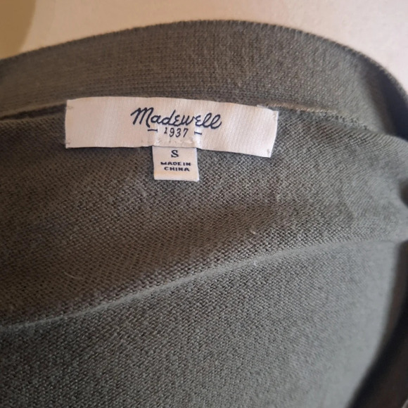 Madewell cotton waffle knit oversized cardigan  sweater SZ S - Picture 7 of 7